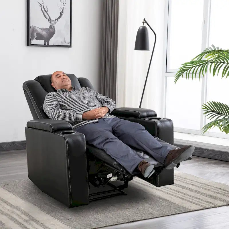 Fauteuil inclinable de cinéma électrique avec ports USB et porte-gobelets