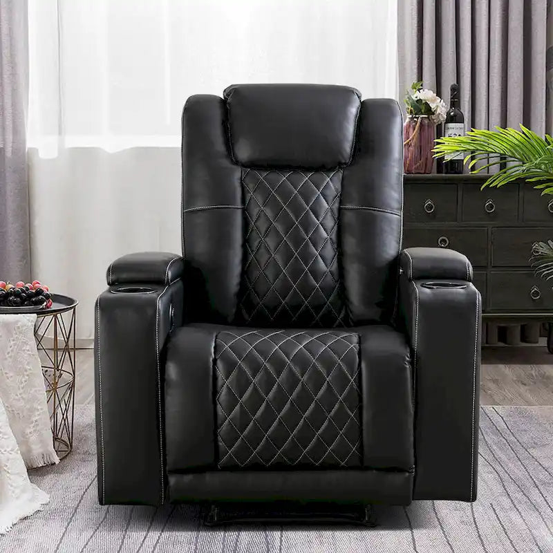 Fauteuil inclinable de cinéma électrique avec ports USB et porte-gobelets