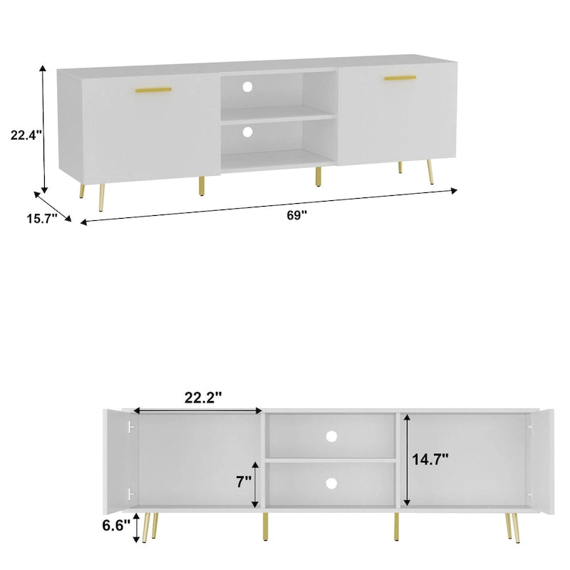 Meubles TV avec 2 portes