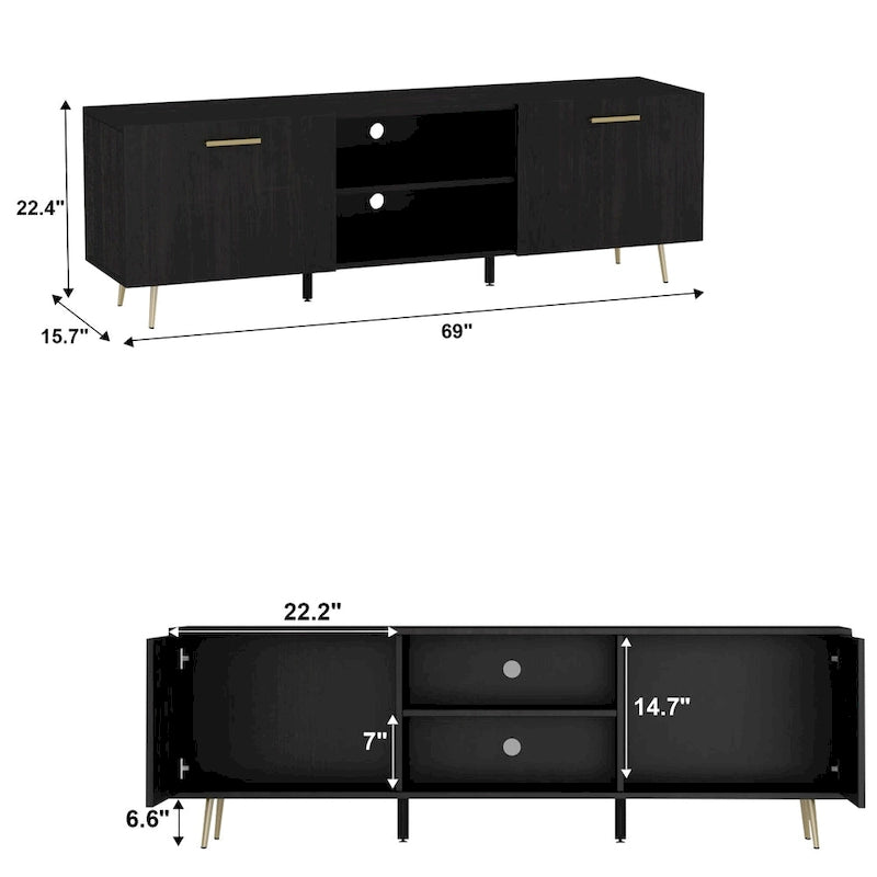 Meubles TV avec 2 portes