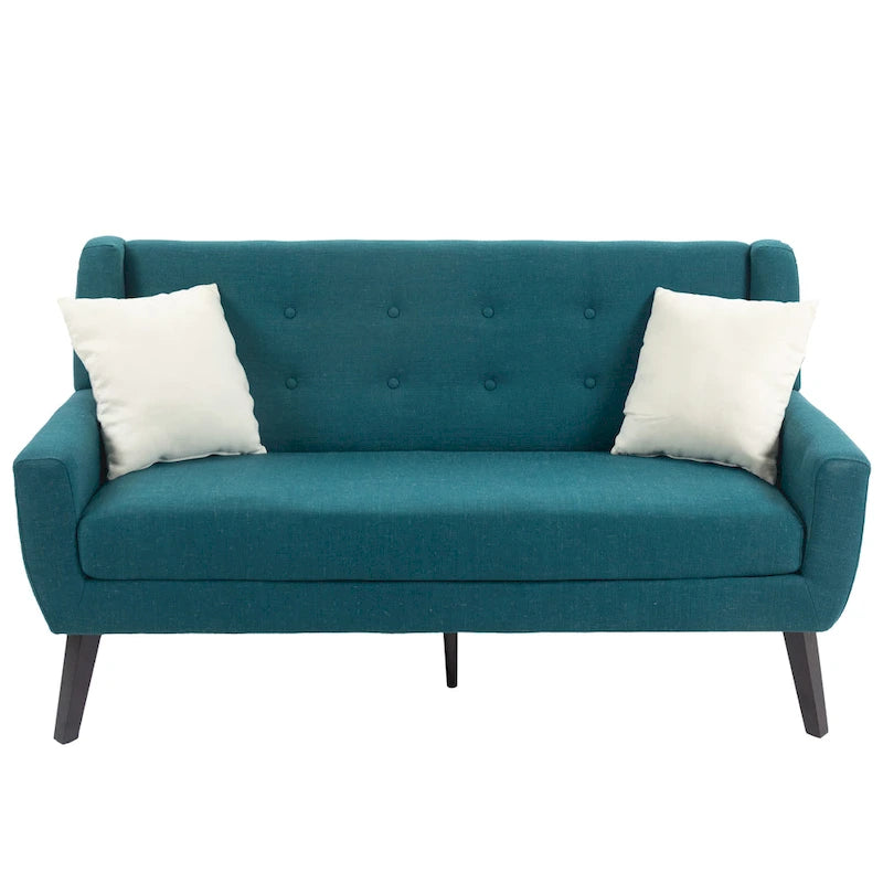Ensemble de fauteuil et causeuse en lin capitonnés 3 pièces