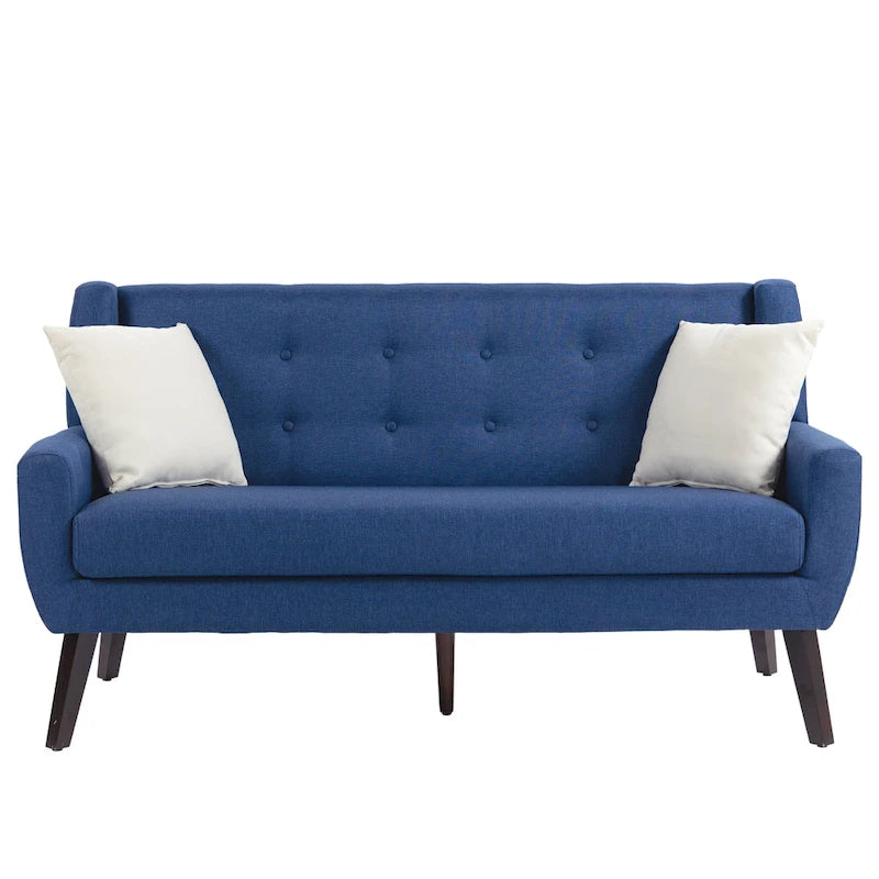 Ensemble de fauteuil et causeuse en lin capitonnés 3 pièces