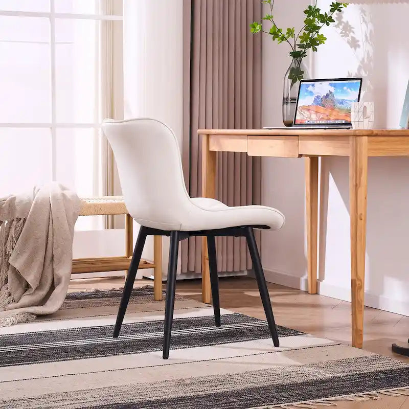 Lot de 2 chaises de salle à manger modernes en cuir