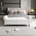 Banc de lit en tissu avec rangement - 63 po