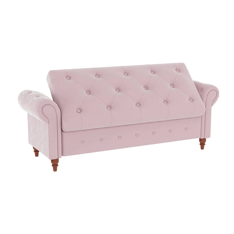 Banc de lit en tissu avec rangement - 63 po