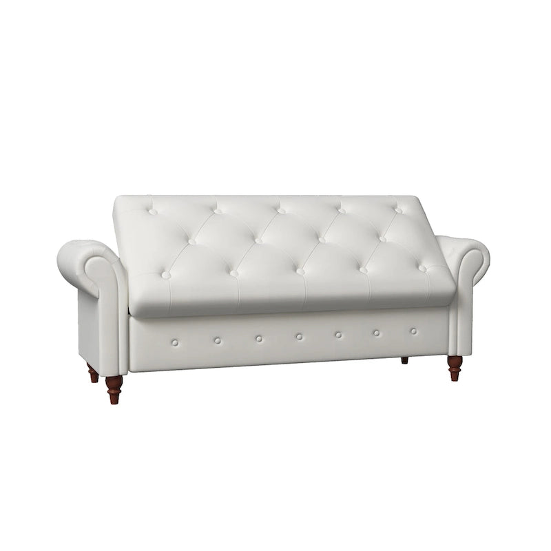 Banc de lit en tissu avec rangement - 63 po