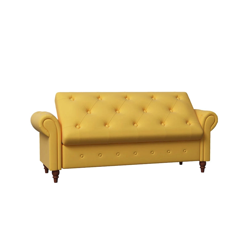 Banc de lit en tissu avec rangement - 63 po