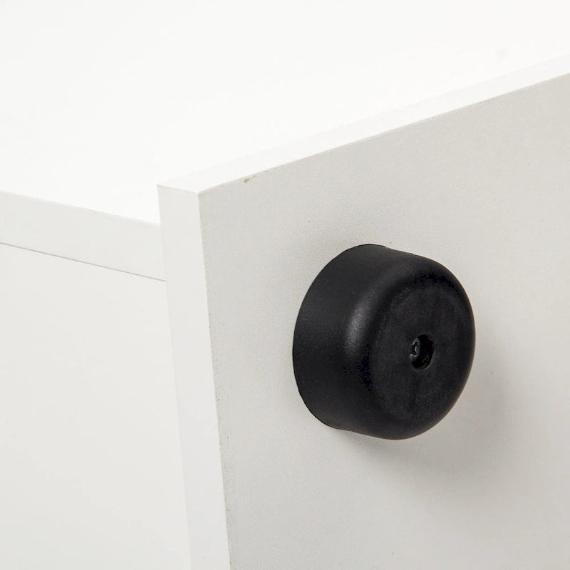 Coffre de rangement en bois blanc avec plateau relevable