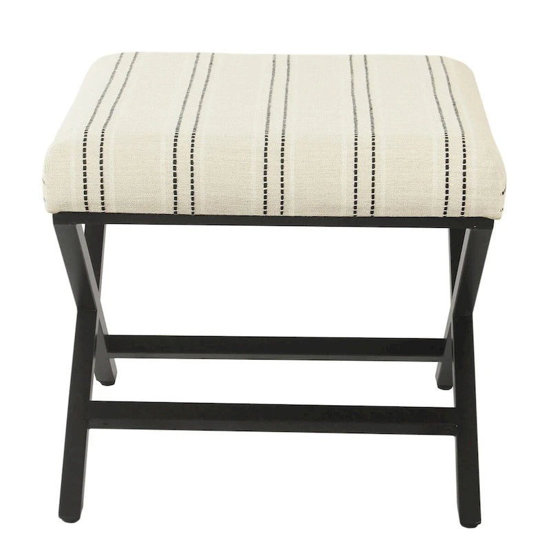 Repose-pieds carré Boucher moderne en métal à base en X Porch & Den