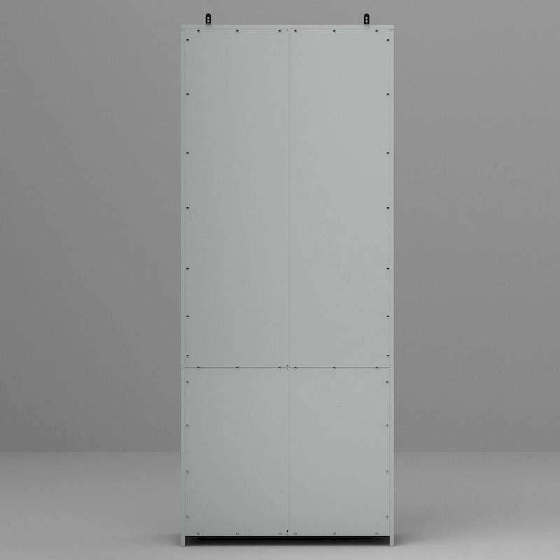 78,7 Meuble de rangement Combo Buffet Bibliothèque Vitrine en verre