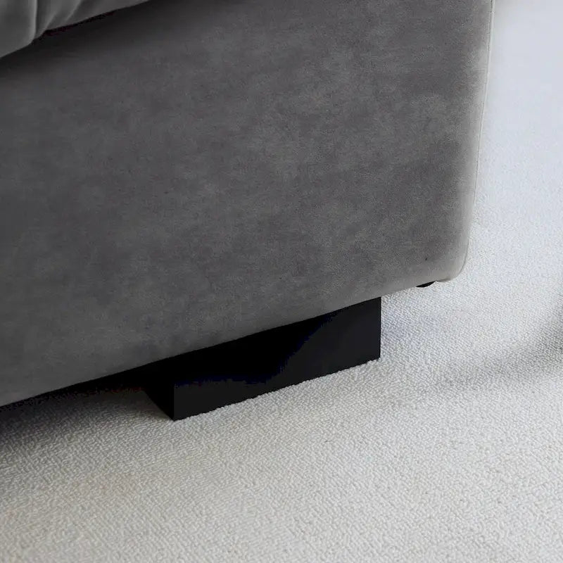 Canapé Sectionnel Moderne en Velours Sablé « Nuage » pour Salon