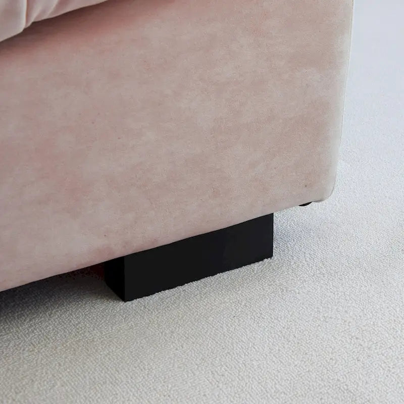 Canapé Sectionnel Moderne en Velours Sablé « Nuage » pour Salon