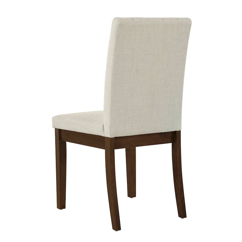 510 Design Everly Chaise de salle à manger capitonnée à dossier cannelé (Lot de 2)