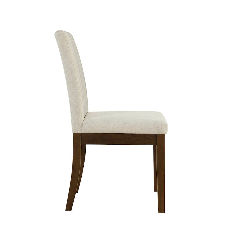510 Design Everly Chaise de salle à manger capitonnée à dossier cannelé (Lot de 2)