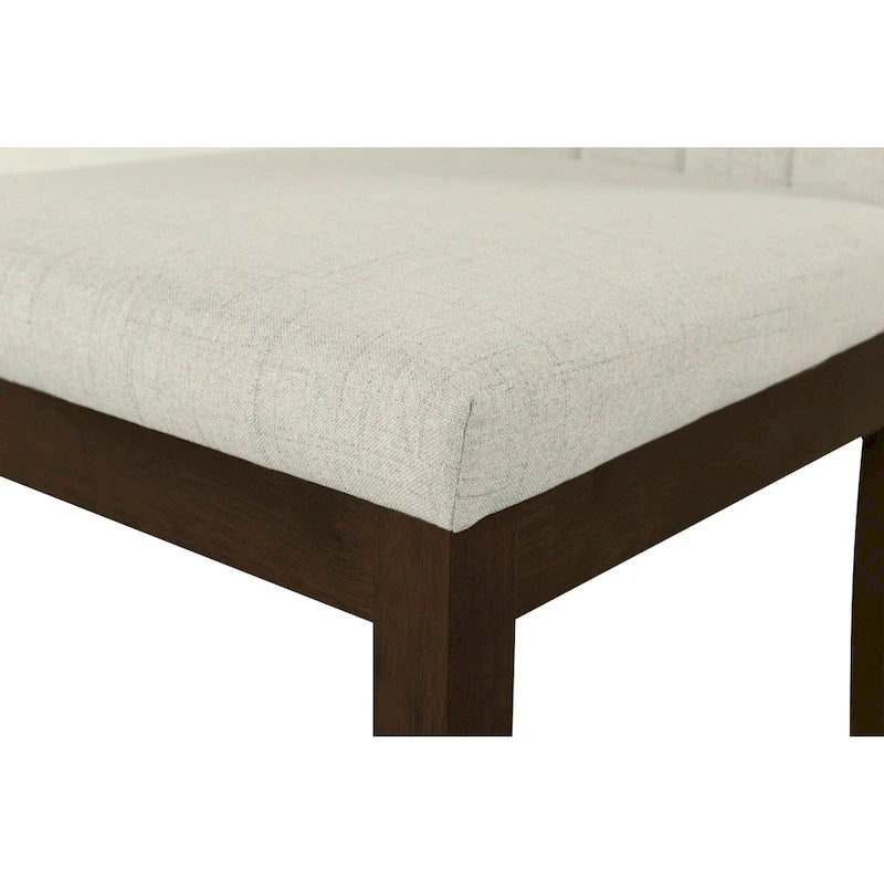510 Design Everly Chaise de salle à manger capitonnée à dossier cannelé (Lot de 2)