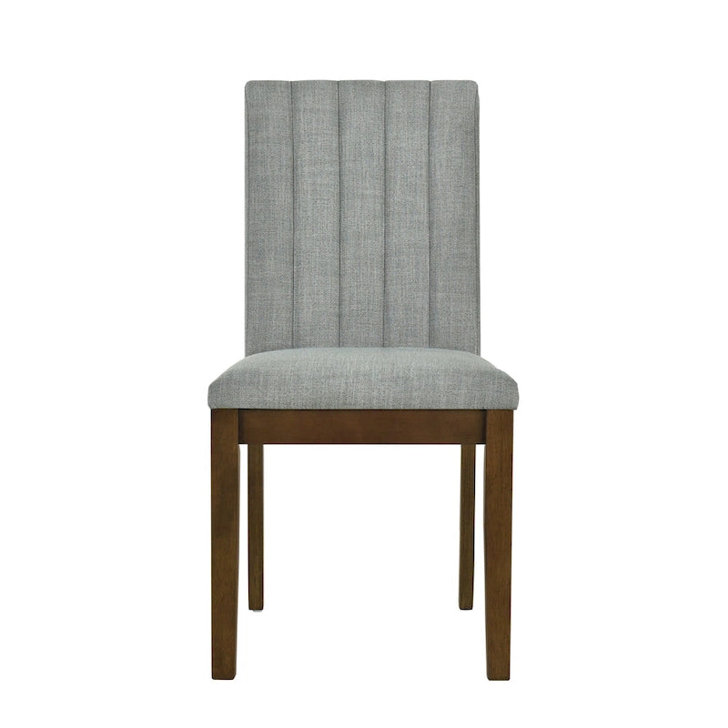 510 Design Everly Chaise de salle à manger capitonnée à dossier cannelé (Lot de 2)