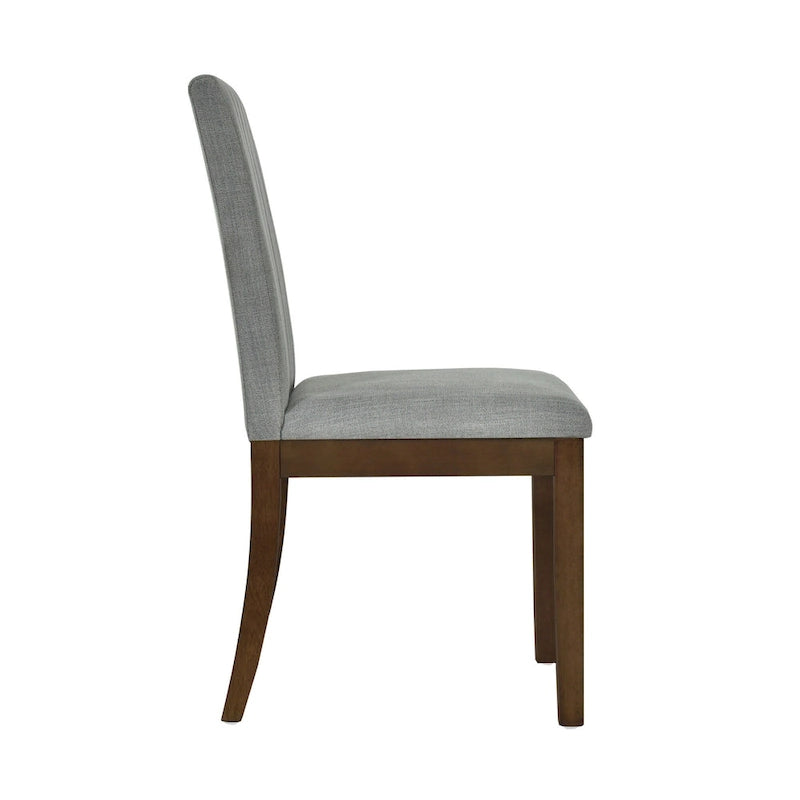 510 Design Everly Chaise de salle à manger capitonnée à dossier cannelé (Lot de 2)