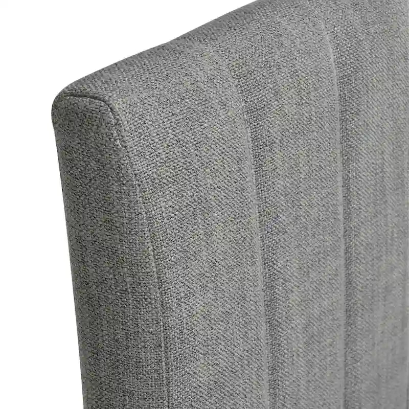 510 Design Everly Chaise de salle à manger capitonnée à dossier cannelé (Lot de 2)