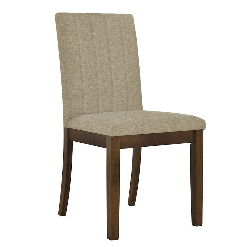 510 Design Everly Chaise de salle à manger capitonnée à dossier cannelé (Lot de 2)