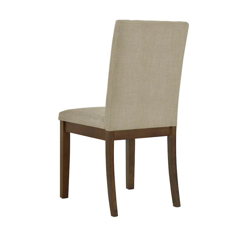 510 Design Everly Chaise de salle à manger capitonnée à dossier cannelé (Lot de 2)