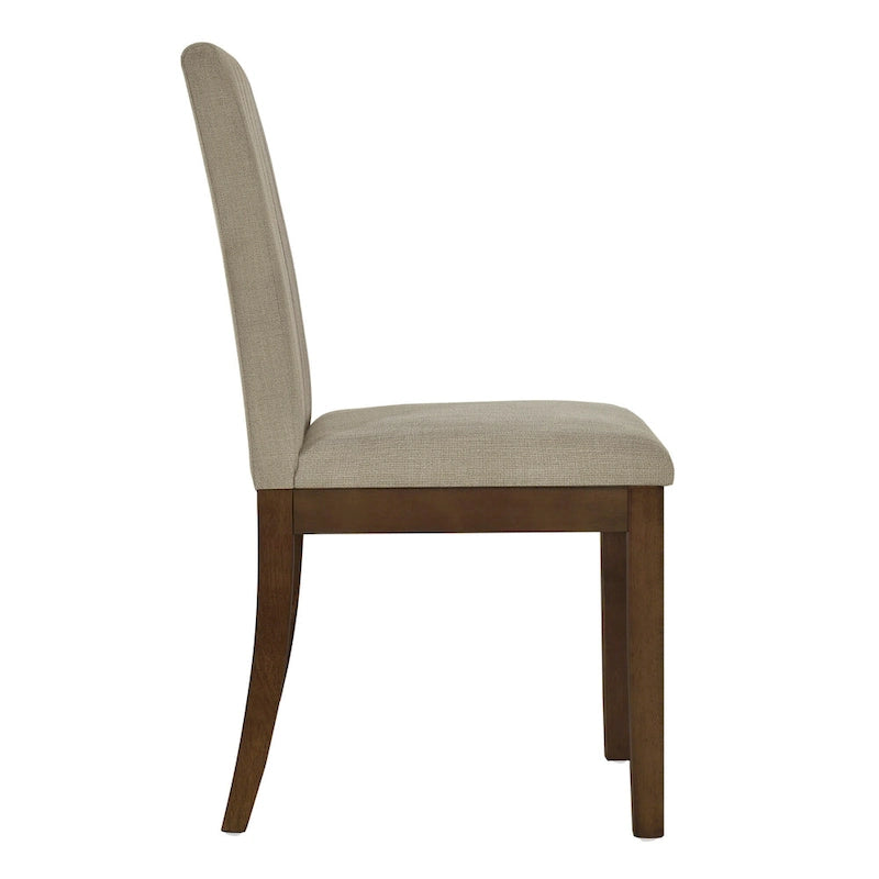 510 Design Everly Chaise de salle à manger capitonnée à dossier cannelé (Lot de 2)