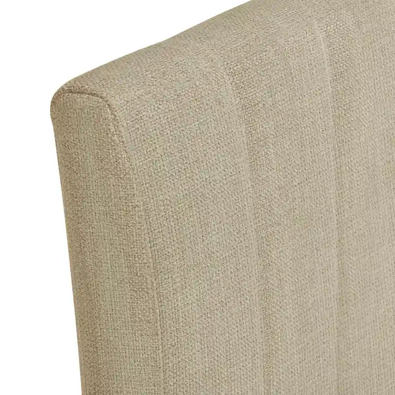 510 Design Everly Chaise de salle à manger capitonnée à dossier cannelé (Lot de 2)