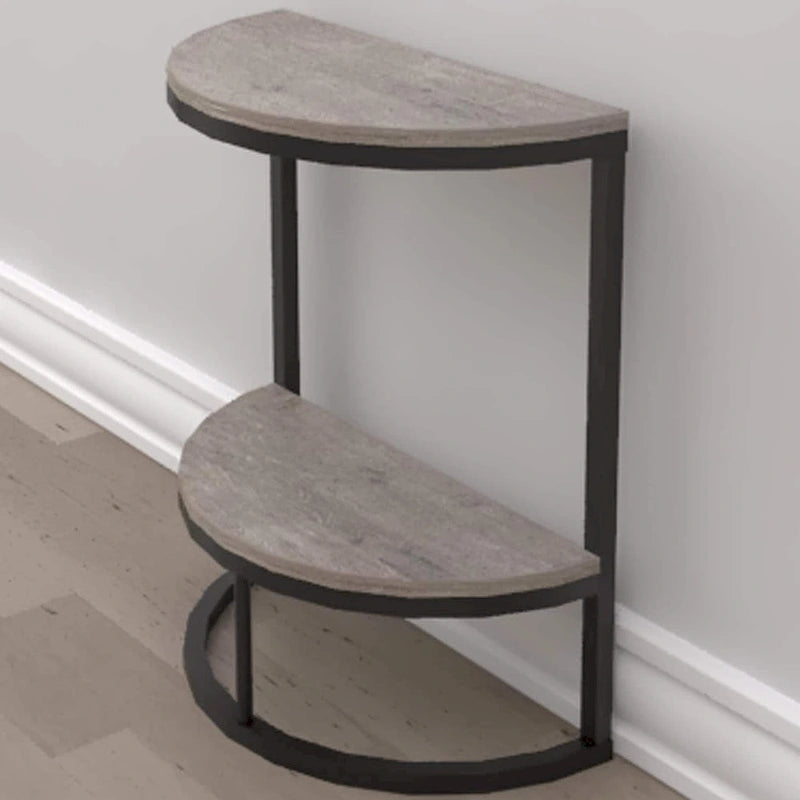 Table d'appoint demi-ronde, Table d'appoint étroite, Table basse fine pour canapé