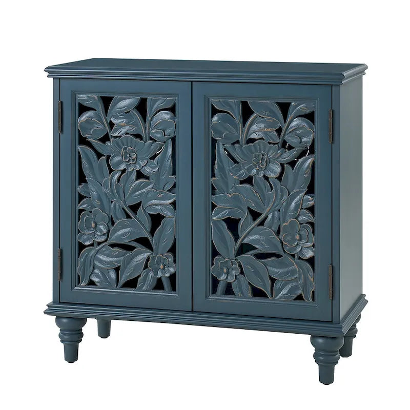 Meuble d'appoint Alban Traditional 32" avec porte creuse et lumière LED par HULALA HOME