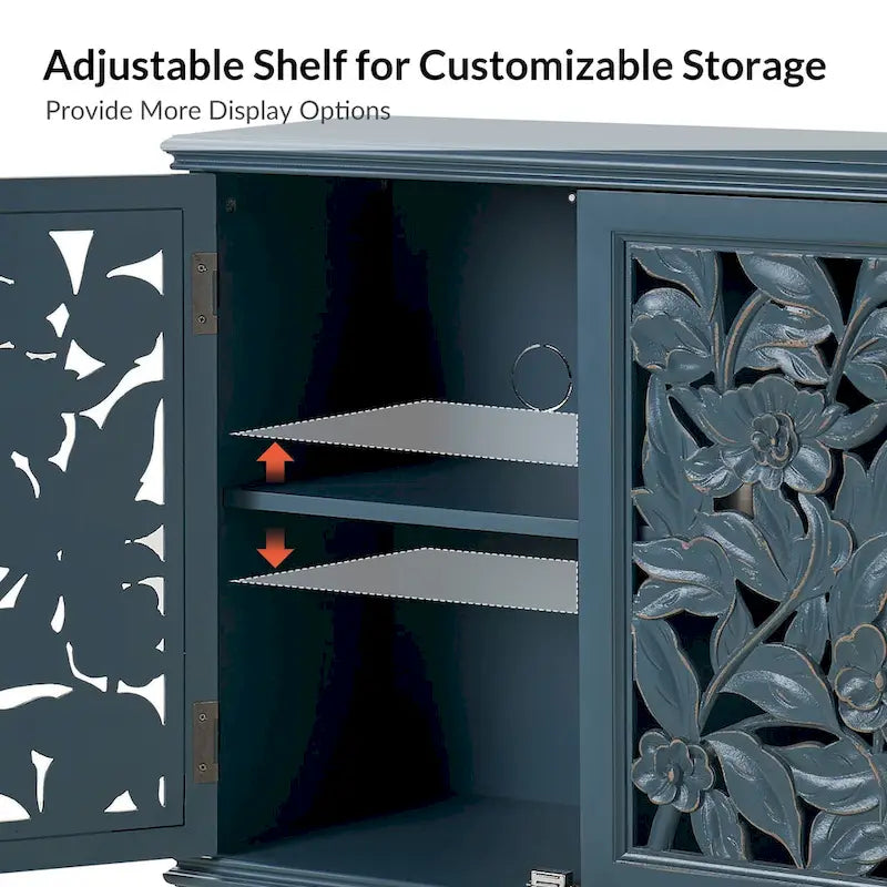 Meuble d'appoint Alban Traditional 32" avec porte creuse et lumière LED par HULALA HOME
