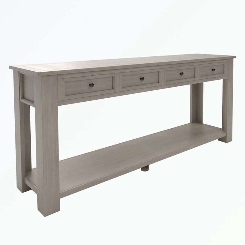 Console avec tiroirs de rangement et étagère inférieure