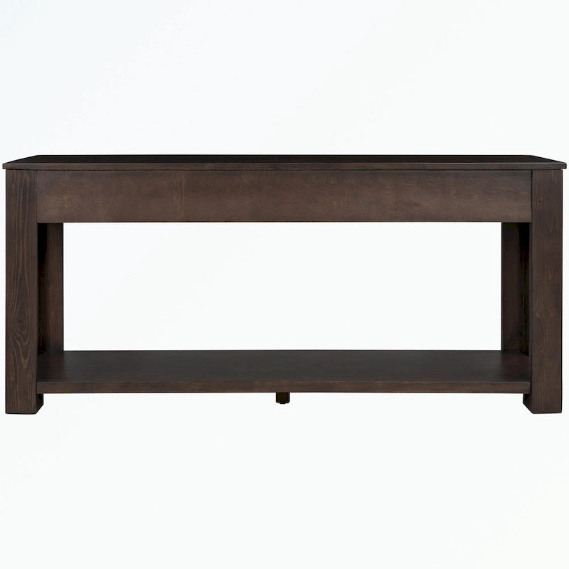 Console avec tiroirs de rangement et étagère inférieure