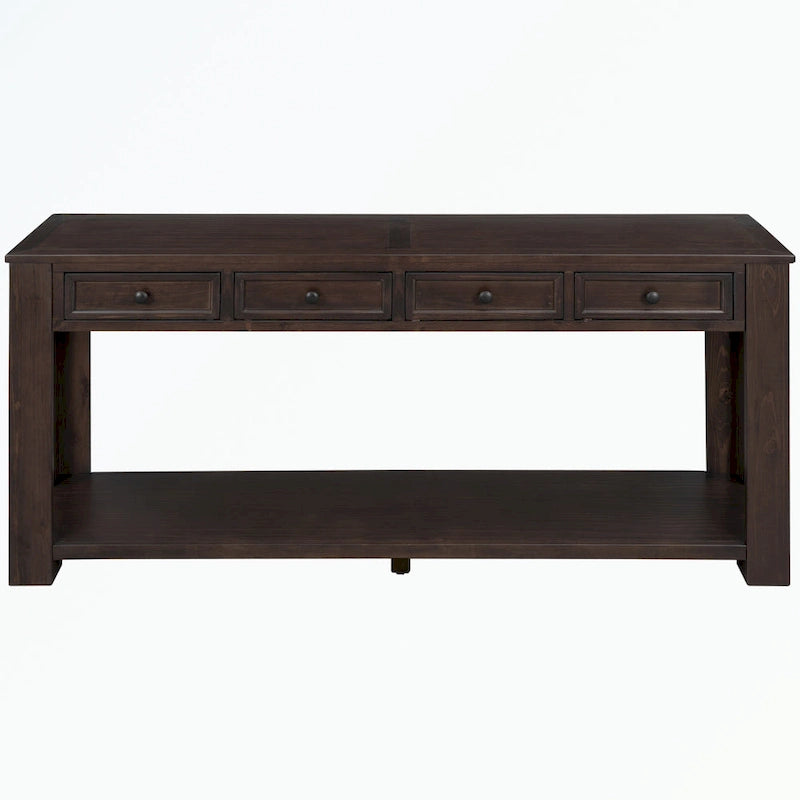 Console avec tiroirs de rangement et étagère inférieure