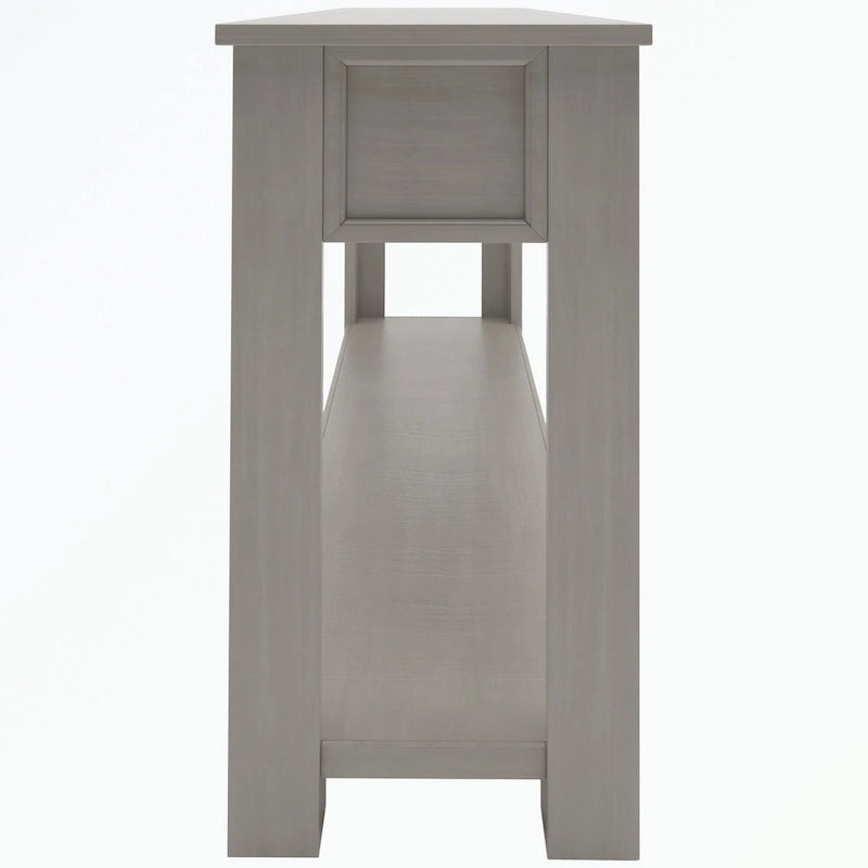 Console avec tiroirs de rangement et étagère inférieure