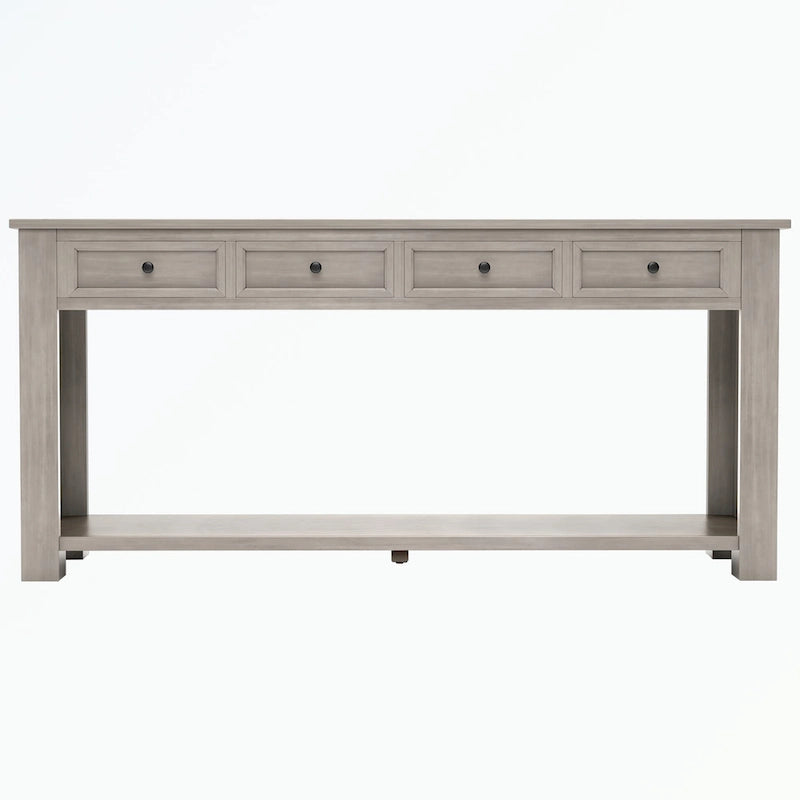 Console avec tiroirs de rangement et étagère inférieure
