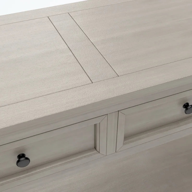 Console avec tiroirs de rangement et étagère inférieure