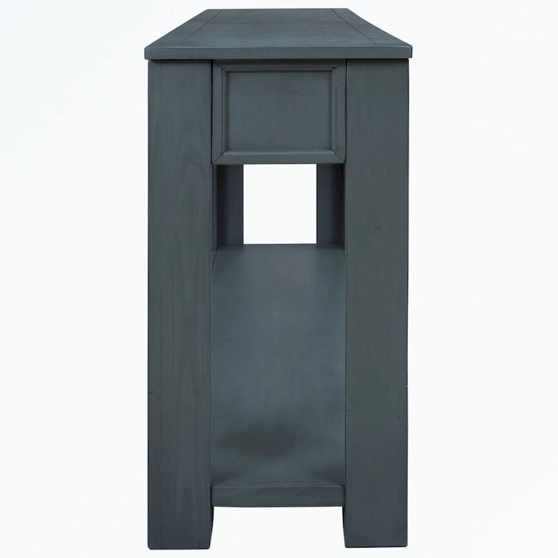 Console avec tiroirs de rangement et étagère inférieure