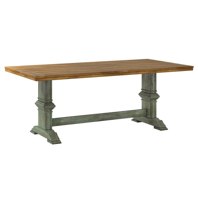 Table à manger Eleanor à plateau bicolore en bois massif par iNSPIRE Q Classic