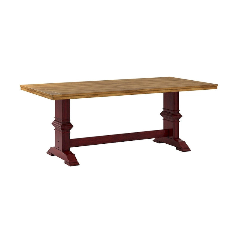 Table à manger Eleanor à plateau bicolore en bois massif par iNSPIRE Q Classic
