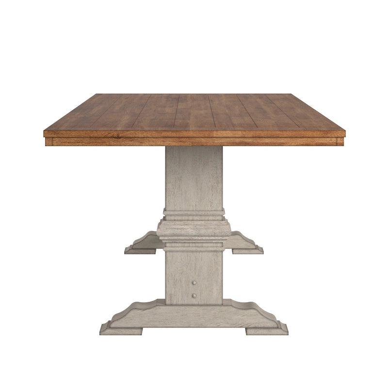 Table à manger Eleanor à plateau bicolore en bois massif par iNSPIRE Q Classic