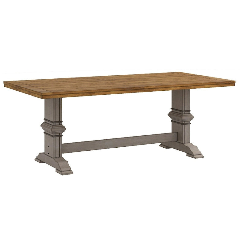 Table à manger Eleanor à plateau bicolore en bois massif par iNSPIRE Q Classic