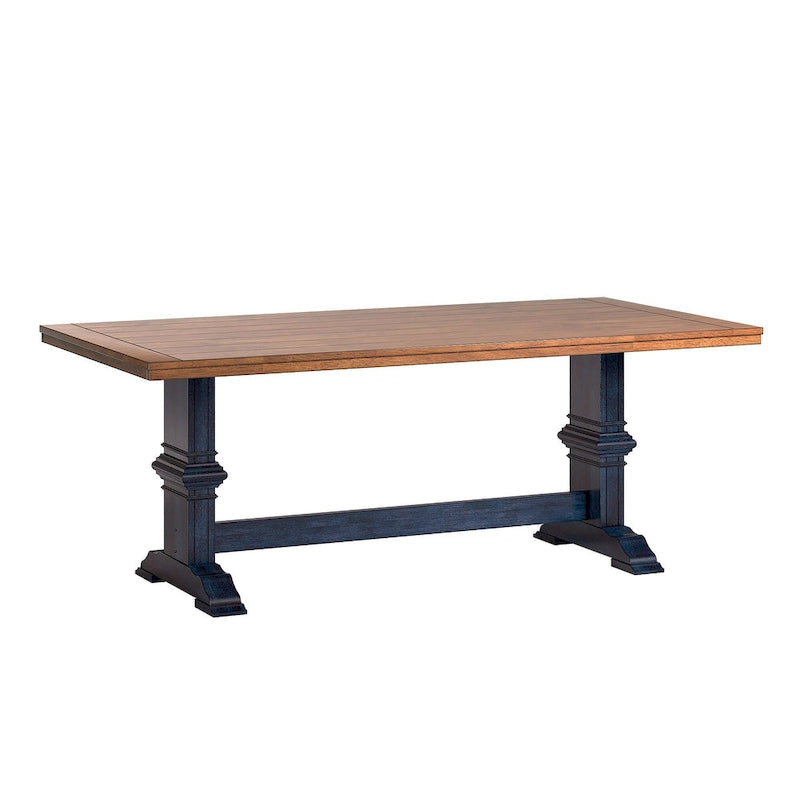 Table à manger Eleanor à plateau bicolore en bois massif par iNSPIRE Q Classic