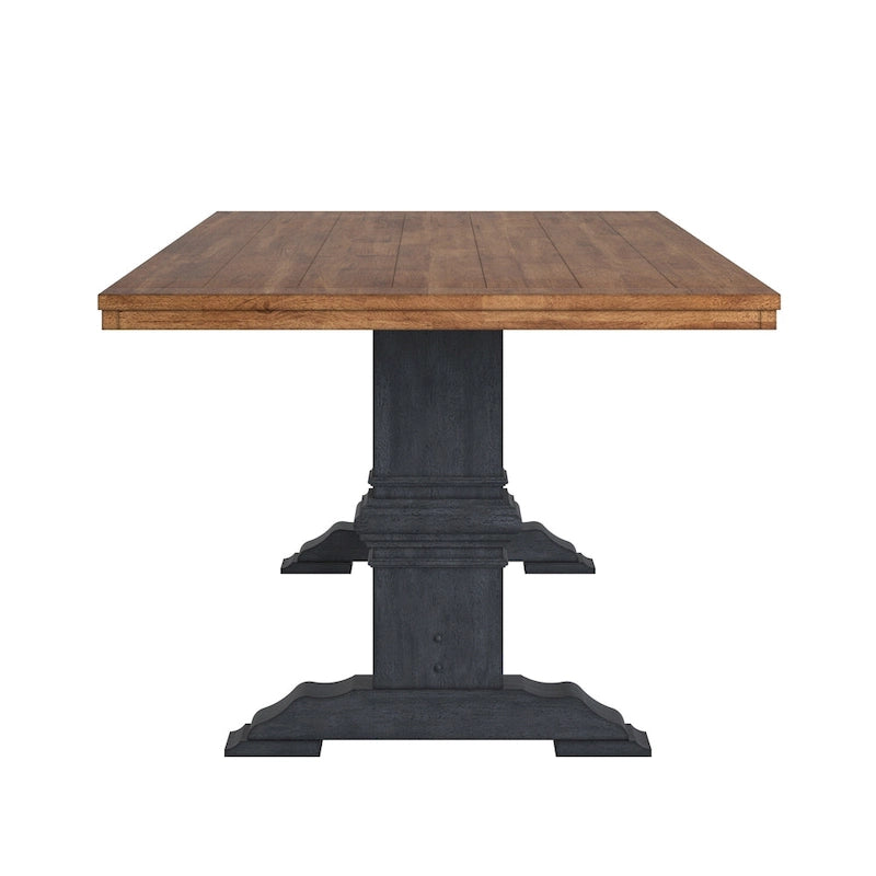 Table à manger Eleanor à plateau bicolore en bois massif par iNSPIRE Q Classic
