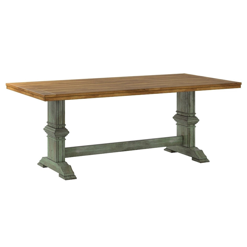 Table à manger Eleanor à plateau bicolore en bois massif par iNSPIRE Q Classic