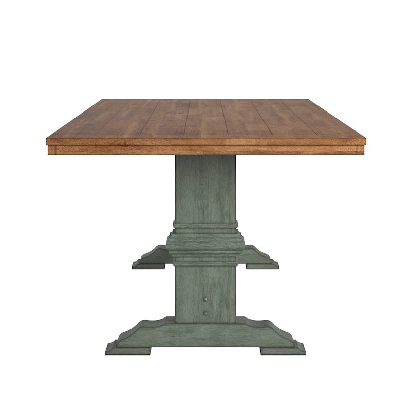 Table à manger Eleanor à plateau bicolore en bois massif par iNSPIRE Q Classic