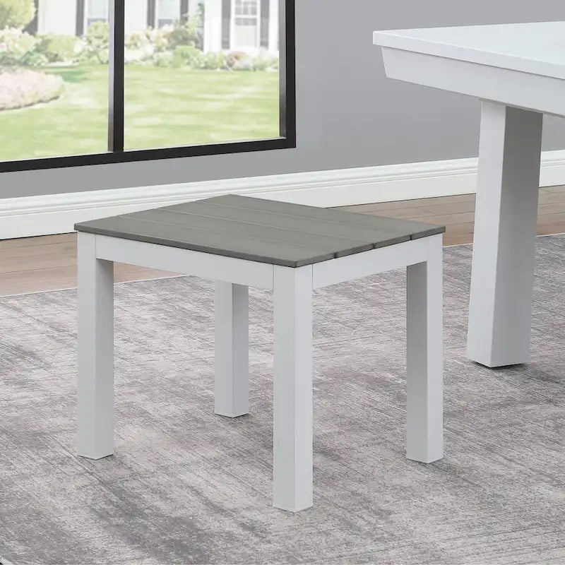 Table de billard Norwalk 2,13 m en ardoise, intérieure/extérieure, ensemble de salle à manger 6 places avec 4 bancs et accessoires, finition blanche