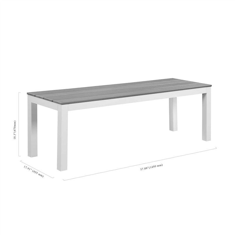 Table de billard Norwalk 2,13 m en ardoise, intérieure/extérieure, ensemble de salle à manger 6 places avec 4 bancs et accessoires, finition blanche