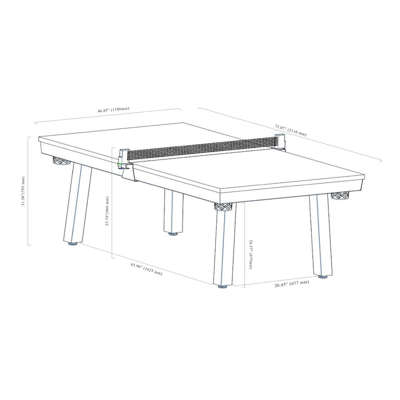 Table de billard Norwalk 2,13 m en ardoise, intérieure/extérieure, ensemble de salle à manger 6 places avec 4 bancs et accessoires, finition blanche