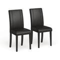 Chaises de salle à manger Parsons rembourrées en similicuir et bois massif de style urbain Roundhill Furniture (Lot de 2)