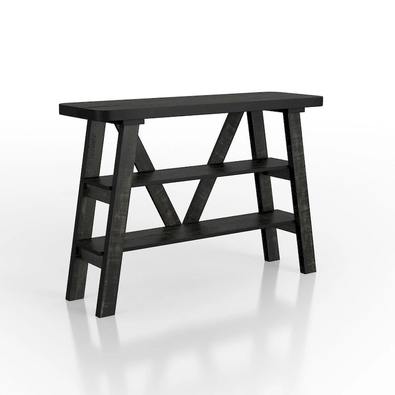 Console de rangement Maison Farmhouse de 47 pouces avec 2 étagères ouvertes