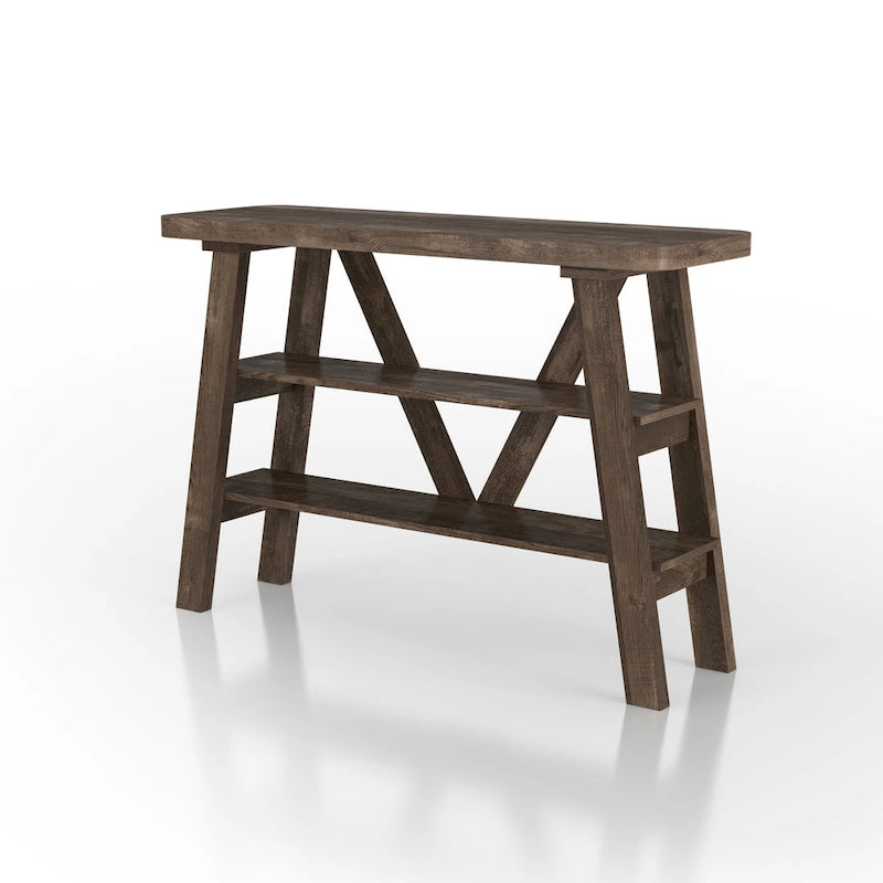 Console de rangement Maison Farmhouse de 47 pouces avec 2 étagères ouvertes